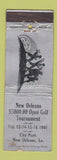 Matchbook Cover - New Orleans Open Golf Tournament 1941 LA WEAR