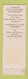 Matchbook Cover - Van Born Auto Supply Dearborn Heights MI WEAR