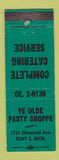 Matchbook Cover - Ye Olde Pastry Shoppe Flint MI WORN