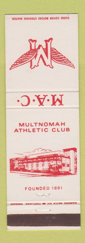 Matchbook Cover - Multnomah Athletic Club Portland OR