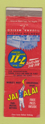 Matchbook Cover - Jai Alai Tijuana Mexico Fronton Palacio WEAR