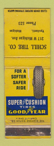 Matchbook Cover - Goodyear Tires Schill Ypsilanti MI WORN
