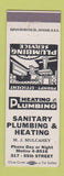 Matchbook Cover - Sanitary Plumbing and Heating