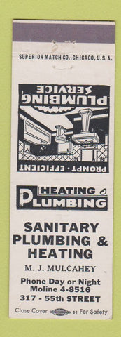 Matchbook Cover - Sanitary Plumbing and Heating