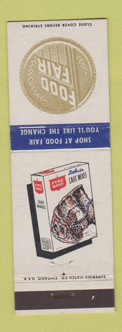 Matchbook Cover - Food Fair Grocery Cake Mix