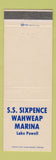 Matchbook Cover - SS Sixpence Wahweap Marina Lake Powell