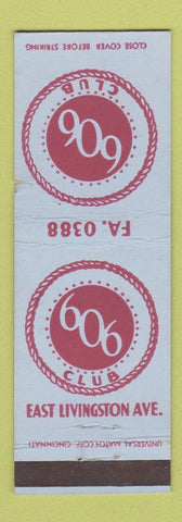 Matchbook Cover - 606 Club Bar Columbus? OH