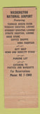 Matchbook Cover - Air Terminal Services Washington National Airport DC