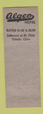 Matchbook Cover - Algeo Nite Grill Toledo OH ADVANCE WEAR
