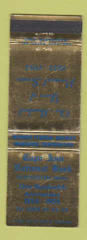 Matchbook Cover - Cape Ann National Bank Gloucester MA 1955 WEAR
