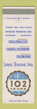 Matchbook Cover - Lake Shore Engineers Manufacturing Marquette Iron Mountain MI