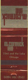 Matchbook Cover - McCormick Inn Chicago IL
