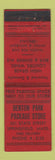 Matchbook Cover - Benton PARk Package Store Liquor Springfield MA WORN