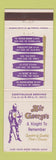 Matchbook Cover - Sir George's Restaurant Phoenix Mesa Tucson Yuma AZ