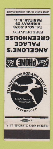 Matchbook Cover - Angelone's Palace Greenhouse Raritan NJ