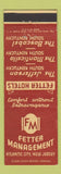 Matchbook Cover - Fetter Hotels Atlantic City NJ Jefferson Monticello Boscobel