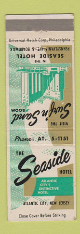 Matchbook Cover - Seaside Hotel Atlantic City NJ