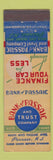 Matchbook Cover - Bank of Passaic NJ