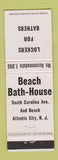 Matchbook Cover - Beach Bath House Atlantic City NJ