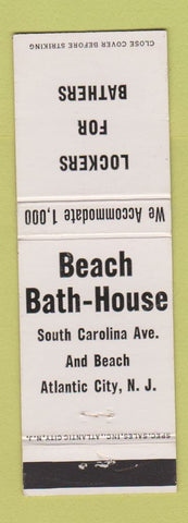 Matchbook Cover - Beach Bath House Atlantic City NJ