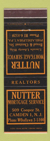 Matchbook Cover - Nutter Mortgage Service Camden NJ