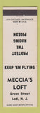 Matchbook Cover - Meccia's Loft Lodi NJ Racing Pigeons