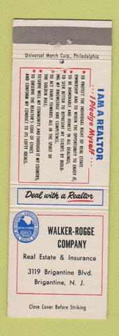 Matchbook Cover - Walker Rogge Company Brigantine NJ