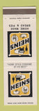 Matchbook Cover - Heins oil gas Oshkosh Fond Du Lac Richfield De Forest WI