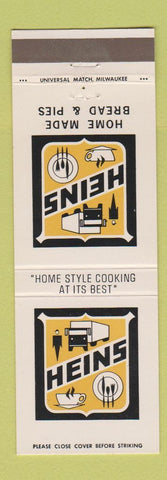Matchbook Cover - Heins oil gas Oshkosh Fond Du Lac Richfield De Forest WI