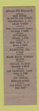 Matchbook Cover - Skycoach Airlines Philadelphia PA