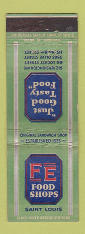 Matchbook Cover - Food Shops St Louis MO WEAR