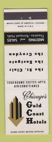 Matchbook Cover - Coach Coast Hotels Chicago IL St Clair Eastgate Croydon