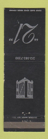 Matchbook Cover - Jack and Charlie's 21 New York City WEAR
