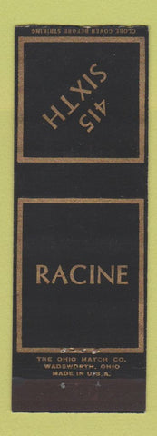 Matchbook Cover - 415 Sixth Racine WI