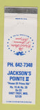 Matchbook Cover - Jackson's Pointe II East Troy WI 1976