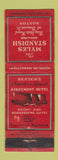 Matchbook Cover - Myles Standish Hotel Boston MA WEAR