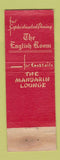 Matchbook Cover - Myles Standish Hotel Boston MA WEAR