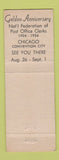Matchbook Cover - Fresno CA Post Office Clerks Convention 1956