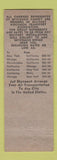 Matchbook Cover - The Skycoach Way Airline WEAR