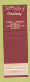 Matchbook Cover - Fred Harvey Hotels Restaurants