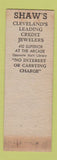 Matchbook Cover - Shaw's Jewelry Cleveland OH WEAR