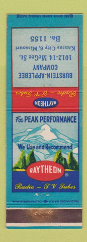 Matchbook Cover - Raytheon Radio TV Tubes Burnstein Applebee Kansas City MO WEAR