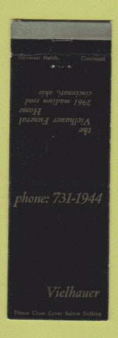 Matchbook Cover - Vielhauer Funeral Home Cincinnati OH