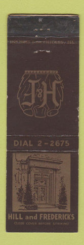 Matchbook Cover - Hill and Fredericks Mortuary Davenport IA WORN