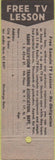 Matchbook Cover - Television TV repair