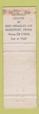 Matchbook Cover - Craig Memorial Home Funeral McKeesport PA WEAR