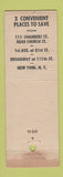 Matchbook Cover - Irving Savings Bank New York City 1951 WEAR