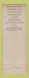 Matchbook Cover - JA Merrill Jewelry Portland Mee WEAR