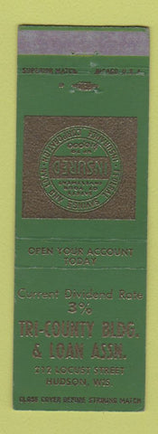 Matchbook Cover - Tri County Buidling Loan Hudson WI