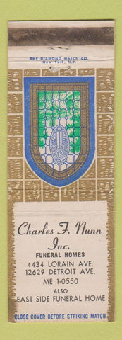 Matchbook Cover - Charles Nunn Funeral Home WEAR